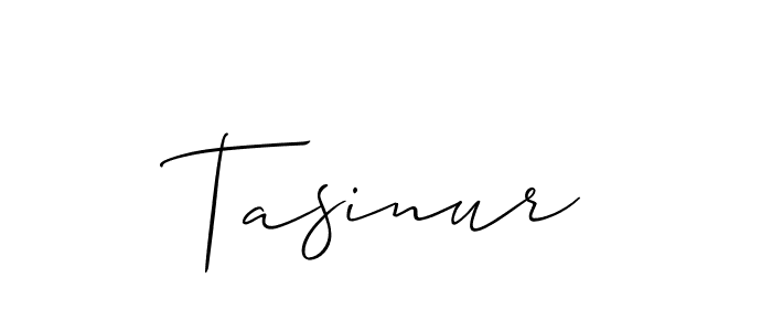 How to make Tasinur signature? Allison_Script is a professional autograph style. Create handwritten signature for Tasinur name. Tasinur signature style 2 images and pictures png