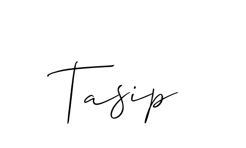 The best way (Allison_Script) to make a short signature is to pick only two or three words in your name. The name Tasip include a total of six letters. For converting this name. Tasip signature style 2 images and pictures png