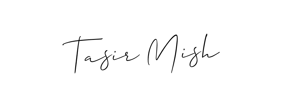 How to make Tasir Mish name signature. Use Allison_Script style for creating short signs online. This is the latest handwritten sign. Tasir Mish signature style 2 images and pictures png