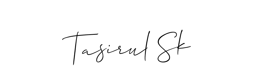 Make a beautiful signature design for name Tasirul Sk. With this signature (Allison_Script) style, you can create a handwritten signature for free. Tasirul Sk signature style 2 images and pictures png