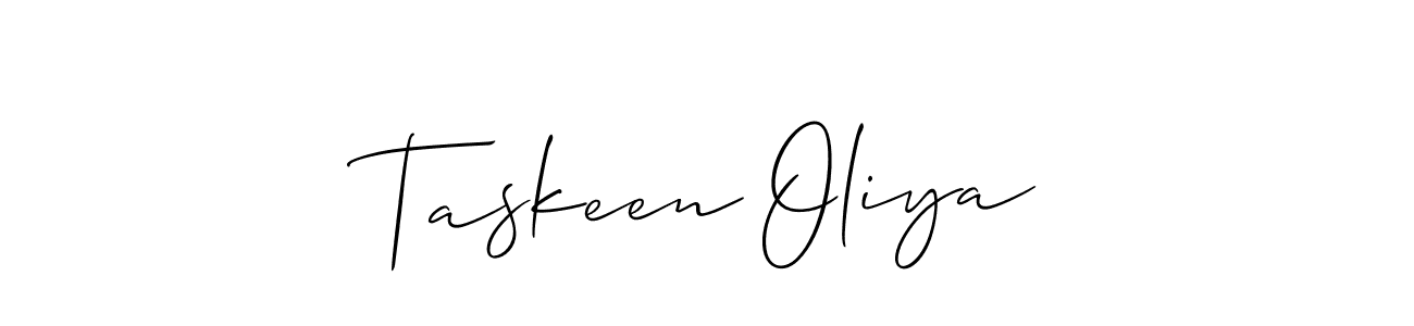 You can use this online signature creator to create a handwritten signature for the name Taskeen Oliya. This is the best online autograph maker. Taskeen Oliya signature style 2 images and pictures png