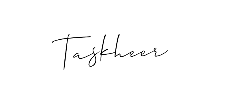 Also You can easily find your signature by using the search form. We will create Taskheer name handwritten signature images for you free of cost using Allison_Script sign style. Taskheer signature style 2 images and pictures png