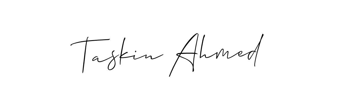 Also You can easily find your signature by using the search form. We will create Taskin Ahmed name handwritten signature images for you free of cost using Allison_Script sign style. Taskin Ahmed signature style 2 images and pictures png