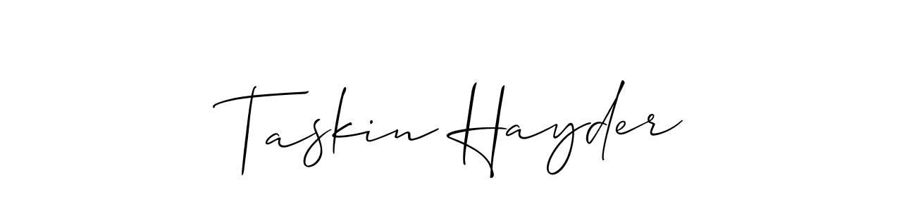 Make a beautiful signature design for name Taskin Hayder. Use this online signature maker to create a handwritten signature for free. Taskin Hayder signature style 2 images and pictures png