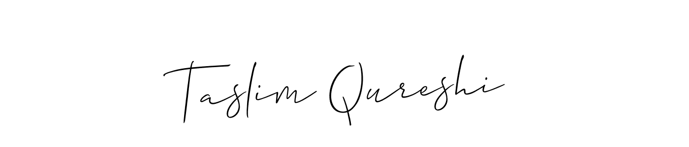How to Draw Taslim Qureshi signature style? Allison_Script is a latest design signature styles for name Taslim Qureshi. Taslim Qureshi signature style 2 images and pictures png