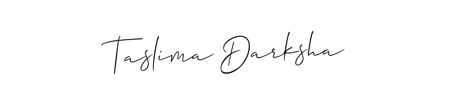 How to Draw Taslima Darksha signature style? Allison_Script is a latest design signature styles for name Taslima Darksha. Taslima Darksha signature style 2 images and pictures png