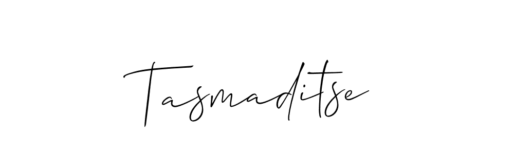 How to make Tasmaditse name signature. Use Allison_Script style for creating short signs online. This is the latest handwritten sign. Tasmaditse signature style 2 images and pictures png