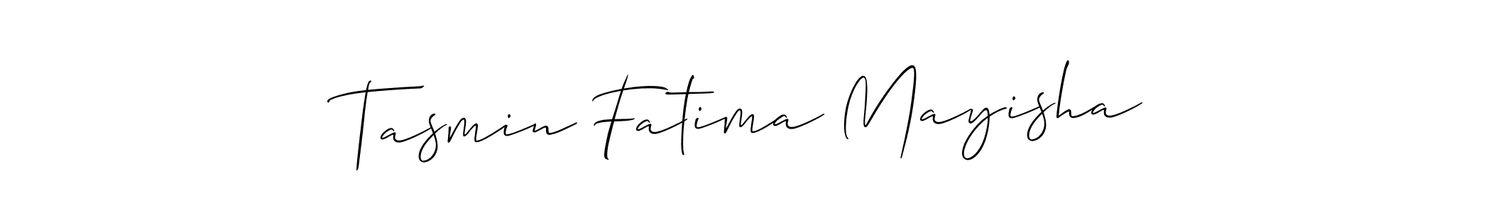 You should practise on your own different ways (Allison_Script) to write your name (Tasmin Fatima Mayisha) in signature. don't let someone else do it for you. Tasmin Fatima Mayisha signature style 2 images and pictures png