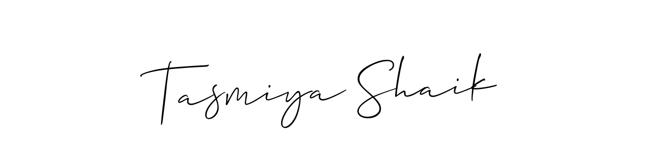Tasmiya Shaik stylish signature style. Best Handwritten Sign (Allison_Script) for my name. Handwritten Signature Collection Ideas for my name Tasmiya Shaik. Tasmiya Shaik signature style 2 images and pictures png