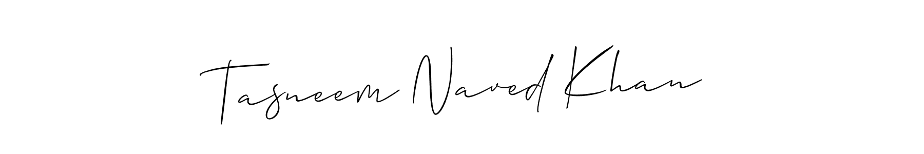 Make a beautiful signature design for name Tasneem Naved Khan. Use this online signature maker to create a handwritten signature for free. Tasneem Naved Khan signature style 2 images and pictures png