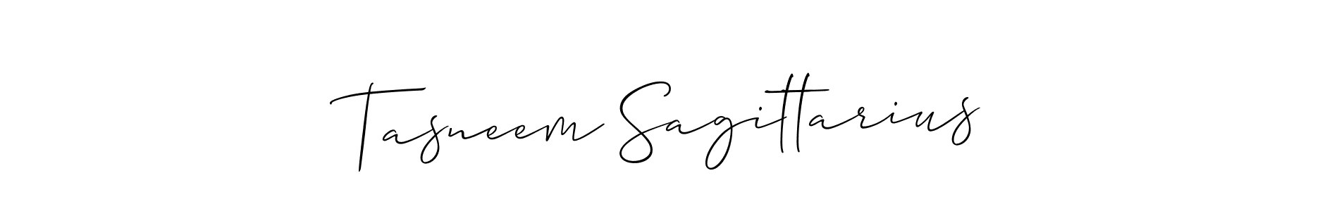 You should practise on your own different ways (Allison_Script) to write your name (Tasneem Sagittarius) in signature. don't let someone else do it for you. Tasneem Sagittarius signature style 2 images and pictures png