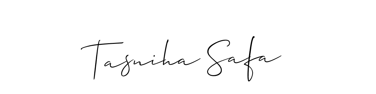 Tasniha Safa stylish signature style. Best Handwritten Sign (Allison_Script) for my name. Handwritten Signature Collection Ideas for my name Tasniha Safa. Tasniha Safa signature style 2 images and pictures png