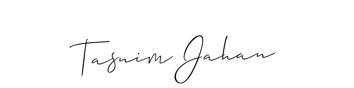 if you are searching for the best signature style for your name Tasnim Jahan. so please give up your signature search. here we have designed multiple signature styles  using Allison_Script. Tasnim Jahan signature style 2 images and pictures png