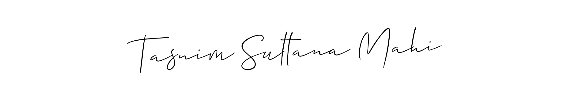 Use a signature maker to create a handwritten signature online. With this signature software, you can design (Allison_Script) your own signature for name Tasnim Sultana Mahi. Tasnim Sultana Mahi signature style 2 images and pictures png