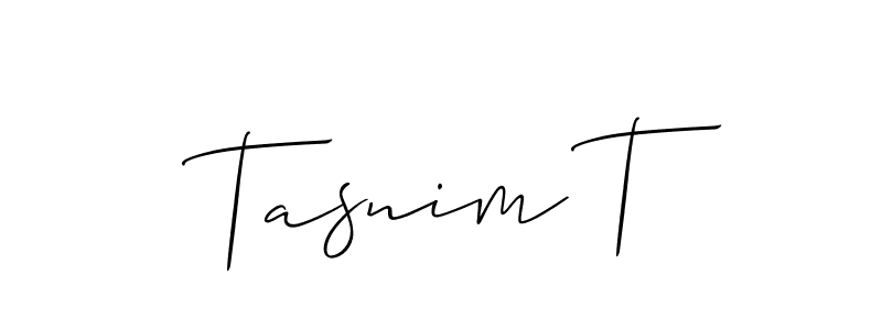 Once you've used our free online signature maker to create your best signature Allison_Script style, it's time to enjoy all of the benefits that Tasnim T name signing documents. Tasnim T signature style 2 images and pictures png