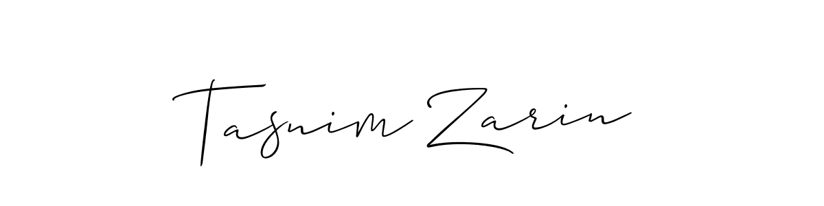 Make a beautiful signature design for name Tasnim Zarin. With this signature (Allison_Script) style, you can create a handwritten signature for free. Tasnim Zarin signature style 2 images and pictures png