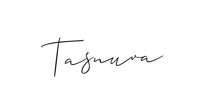 How to make Tasnuva name signature. Use Allison_Script style for creating short signs online. This is the latest handwritten sign. Tasnuva signature style 2 images and pictures png