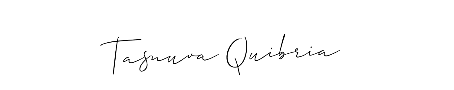 How to Draw Tasnuva Quibria signature style? Allison_Script is a latest design signature styles for name Tasnuva Quibria. Tasnuva Quibria signature style 2 images and pictures png