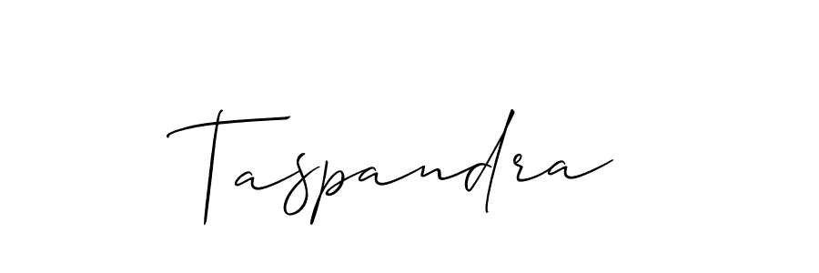 Make a short Taspandra signature style. Manage your documents anywhere anytime using Allison_Script. Create and add eSignatures, submit forms, share and send files easily. Taspandra signature style 2 images and pictures png