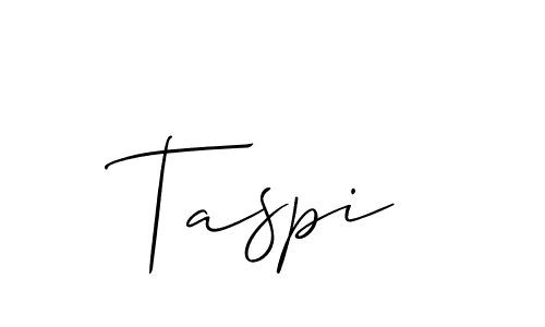 if you are searching for the best signature style for your name Taspi. so please give up your signature search. here we have designed multiple signature styles  using Allison_Script. Taspi signature style 2 images and pictures png