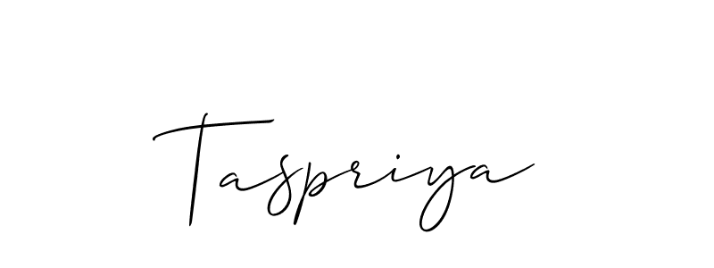 Allison_Script is a professional signature style that is perfect for those who want to add a touch of class to their signature. It is also a great choice for those who want to make their signature more unique. Get Taspriya name to fancy signature for free. Taspriya signature style 2 images and pictures png