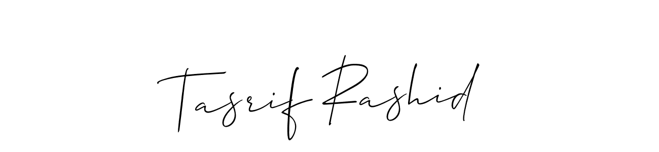 Allison_Script is a professional signature style that is perfect for those who want to add a touch of class to their signature. It is also a great choice for those who want to make their signature more unique. Get Tasrif Rashid name to fancy signature for free. Tasrif Rashid signature style 2 images and pictures png