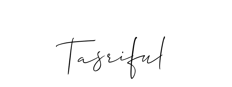 Design your own signature with our free online signature maker. With this signature software, you can create a handwritten (Allison_Script) signature for name Tasriful. Tasriful signature style 2 images and pictures png