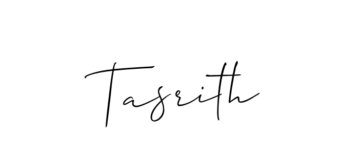 Also we have Tasrith name is the best signature style. Create professional handwritten signature collection using Allison_Script autograph style. Tasrith signature style 2 images and pictures png