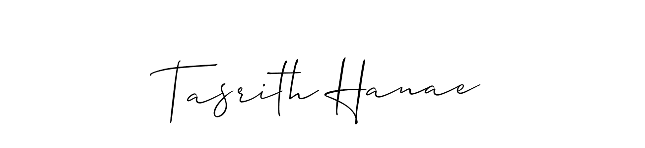 Best and Professional Signature Style for Tasrith Hanae. Allison_Script Best Signature Style Collection. Tasrith Hanae signature style 2 images and pictures png