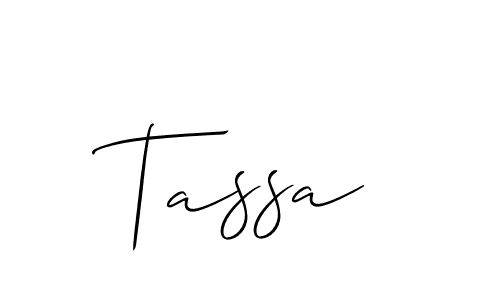 How to make Tassa signature? Allison_Script is a professional autograph style. Create handwritten signature for Tassa name. Tassa signature style 2 images and pictures png