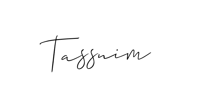 Also You can easily find your signature by using the search form. We will create Tassnim name handwritten signature images for you free of cost using Allison_Script sign style. Tassnim signature style 2 images and pictures png