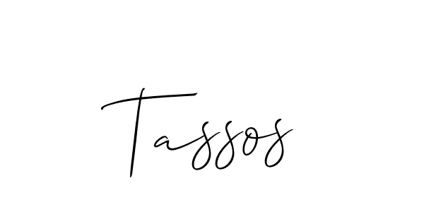 The best way (Allison_Script) to make a short signature is to pick only two or three words in your name. The name Tassos include a total of six letters. For converting this name. Tassos signature style 2 images and pictures png