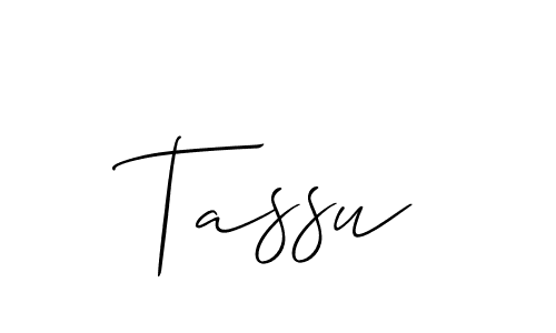 Make a beautiful signature design for name Tassu. With this signature (Allison_Script) style, you can create a handwritten signature for free. Tassu signature style 2 images and pictures png