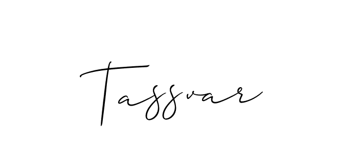 It looks lik you need a new signature style for name Tassvar. Design unique handwritten (Allison_Script) signature with our free signature maker in just a few clicks. Tassvar signature style 2 images and pictures png