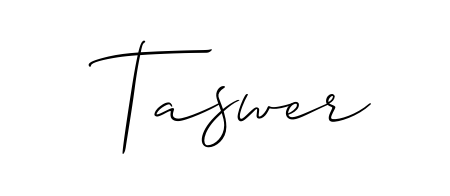 A classic penmanship look for Taswer. The Allison_Script font brings timeless elegance and confidence to every signed document. Taswer signature style 2 images and pictures png