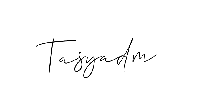 How to Draw Tasyadm signature style? Allison_Script is a latest design signature styles for name Tasyadm. Tasyadm signature style 2 images and pictures png