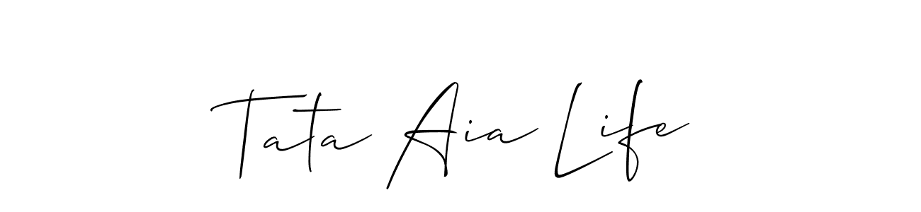 Best and Professional Signature Style for Tata Aia Life. Allison_Script Best Signature Style Collection. Tata Aia Life signature style 2 images and pictures png