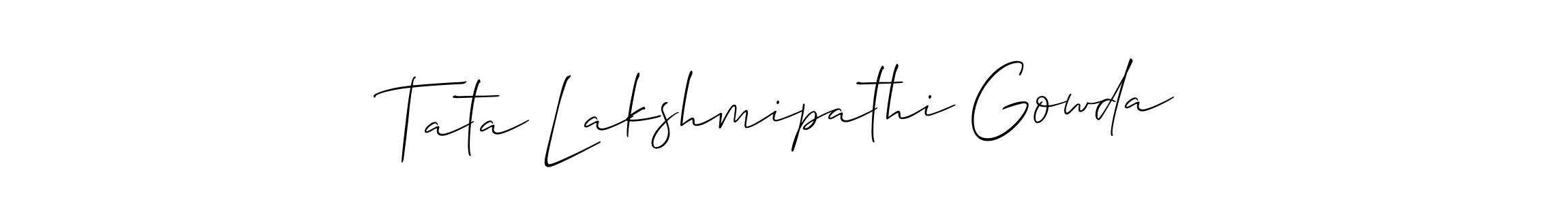You can use this online signature creator to create a handwritten signature for the name Tata Lakshmipathi Gowda. This is the best online autograph maker. Tata Lakshmipathi Gowda signature style 2 images and pictures png