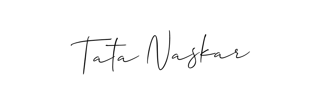 Also we have Tata Naskar name is the best signature style. Create professional handwritten signature collection using Allison_Script autograph style. Tata Naskar signature style 2 images and pictures png