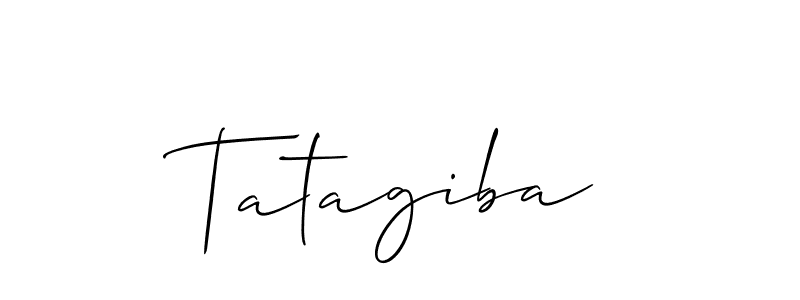 Use a signature maker to create a handwritten signature online. With this signature software, you can design (Allison_Script) your own signature for name Tatagiba. Tatagiba signature style 2 images and pictures png