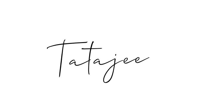 if you are searching for the best signature style for your name Tatajee. so please give up your signature search. here we have designed multiple signature styles  using Allison_Script. Tatajee signature style 2 images and pictures png