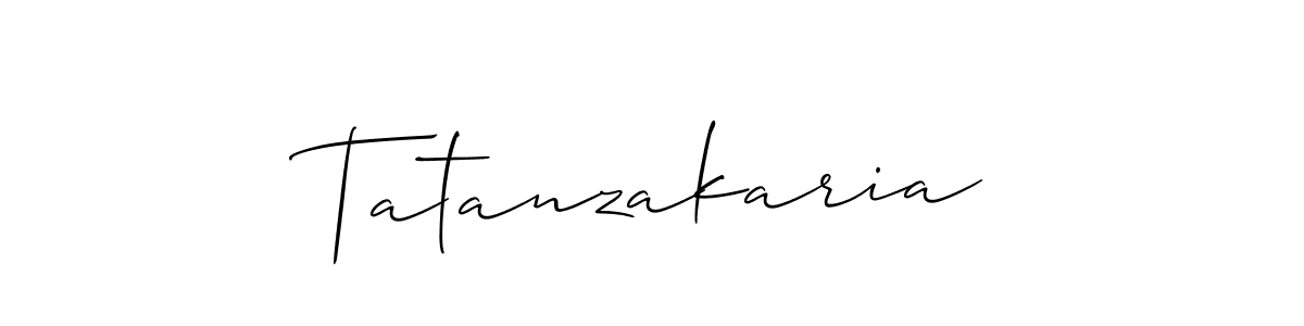 Make a short Tatanzakaria signature style. Manage your documents anywhere anytime using Allison_Script. Create and add eSignatures, submit forms, share and send files easily. Tatanzakaria signature style 2 images and pictures png