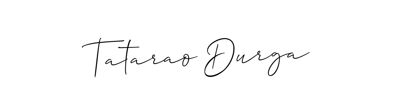 Tatarao Durga stylish signature style. Best Handwritten Sign (Allison_Script) for my name. Handwritten Signature Collection Ideas for my name Tatarao Durga. Tatarao Durga signature style 2 images and pictures png