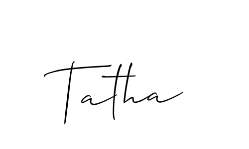 Allison_Script is a professional signature style that is perfect for those who want to add a touch of class to their signature. It is also a great choice for those who want to make their signature more unique. Get Tatha name to fancy signature for free. Tatha signature style 2 images and pictures png