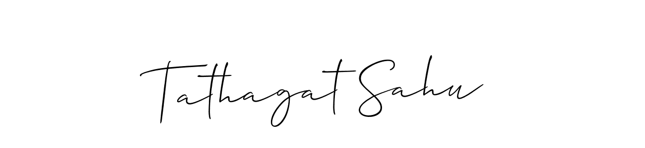 Tathagat Sahu stylish signature style. Best Handwritten Sign (Allison_Script) for my name. Handwritten Signature Collection Ideas for my name Tathagat Sahu. Tathagat Sahu signature style 2 images and pictures png