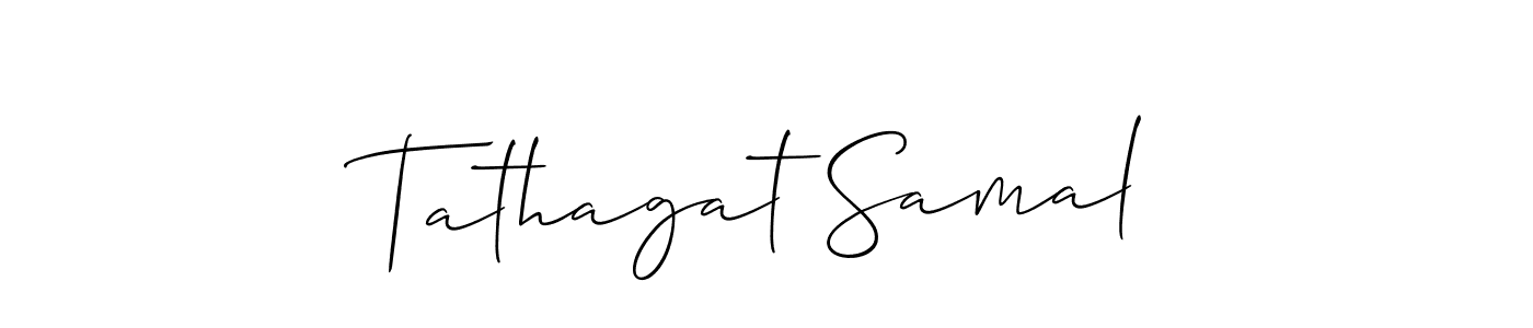 It looks lik you need a new signature style for name Tathagat Samal. Design unique handwritten (Allison_Script) signature with our free signature maker in just a few clicks. Tathagat Samal signature style 2 images and pictures png