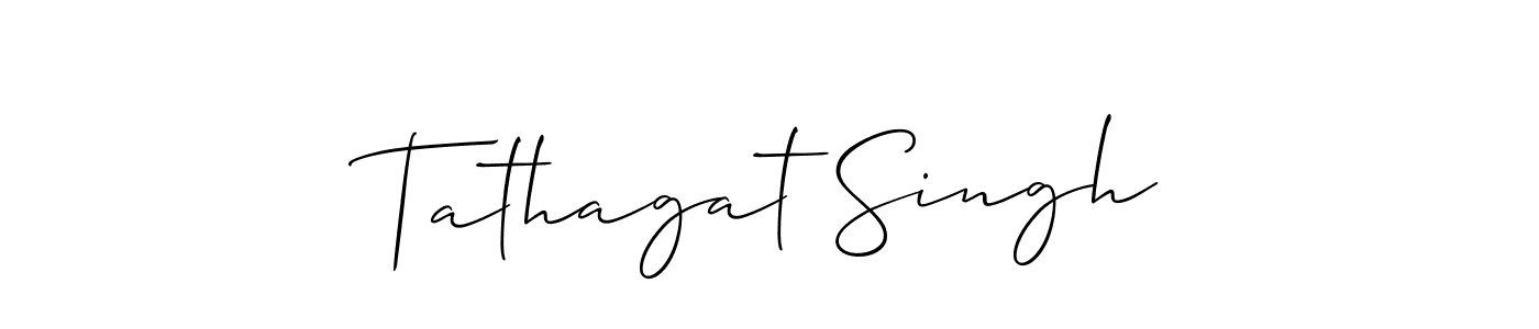 Also You can easily find your signature by using the search form. We will create Tathagat Singh name handwritten signature images for you free of cost using Allison_Script sign style. Tathagat Singh signature style 2 images and pictures png