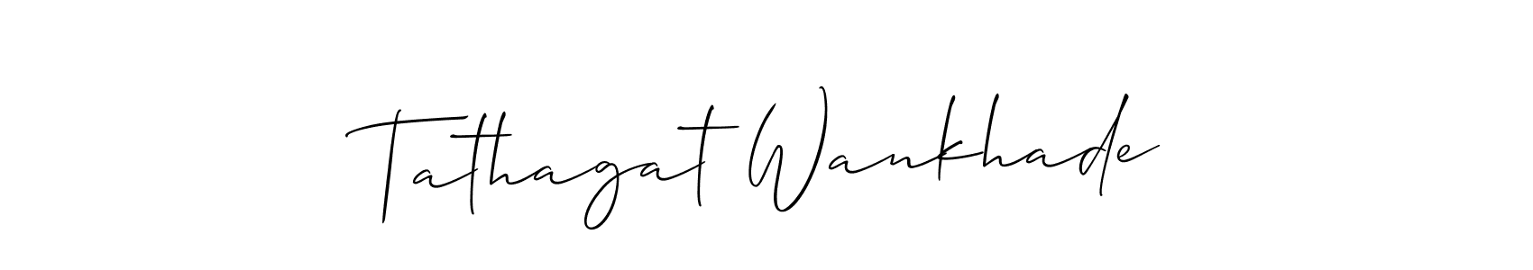 How to Draw Tathagat Wankhade signature style? Allison_Script is a latest design signature styles for name Tathagat Wankhade. Tathagat Wankhade signature style 2 images and pictures png