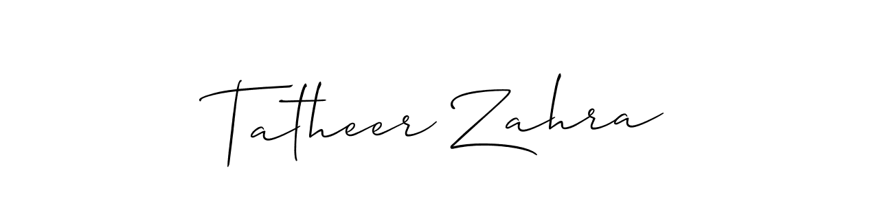 Best and Professional Signature Style for Tatheer Zahra. Allison_Script Best Signature Style Collection. Tatheer Zahra signature style 2 images and pictures png