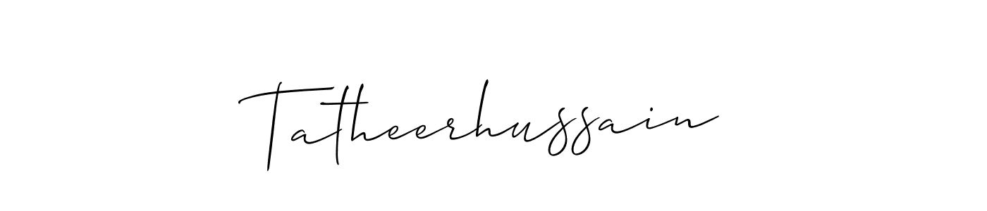 This is the best signature style for the Tatheerhussain name. Also you like these signature font (Allison_Script). Mix name signature. Tatheerhussain signature style 2 images and pictures png